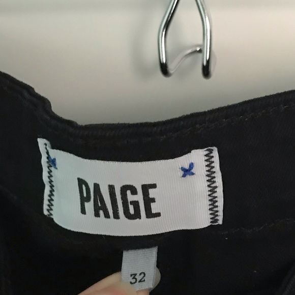 PAIGE Peg Ankle Skinny Jeans in Black Overdye - Picture 7 of 9